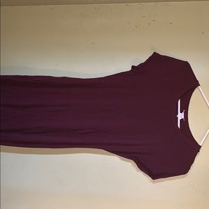 Maroon Fitted mid dress